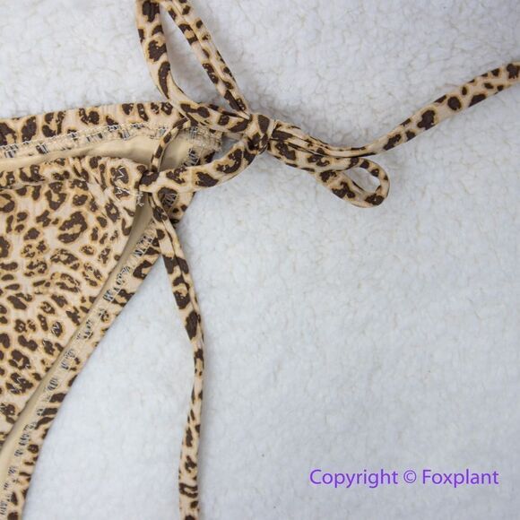 NEW Free People x Thrills mild animal print string bikini bottom, USA L - Picture 8 of 13
